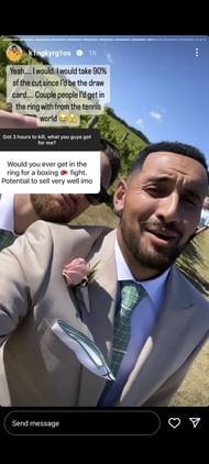 Nick Kyrgios' Instagram story